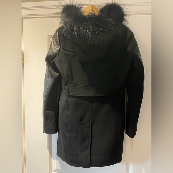 Rudsak coat. Black. Leather sleeves. Size Medium - Picture 2 of 5